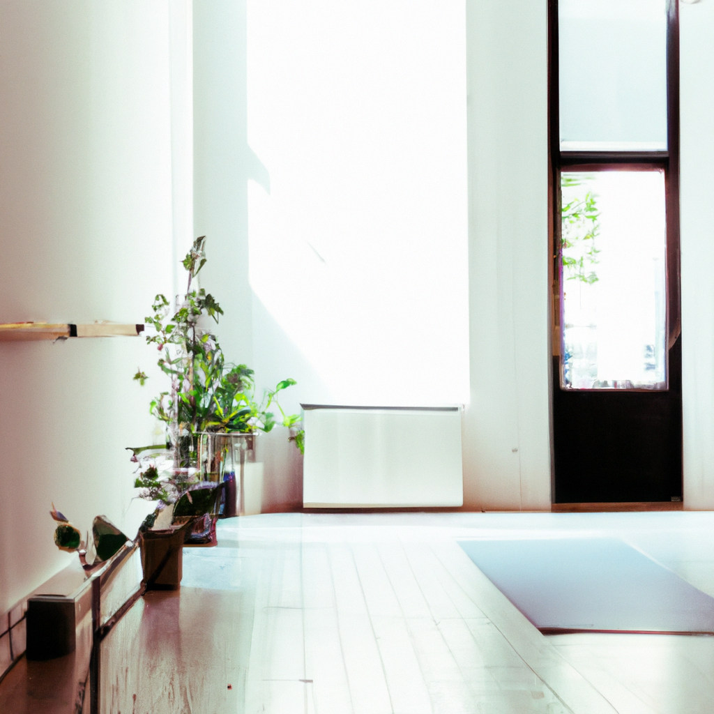 Serene studio in Antwerpen met houten vloer en zacht ochtendlicht